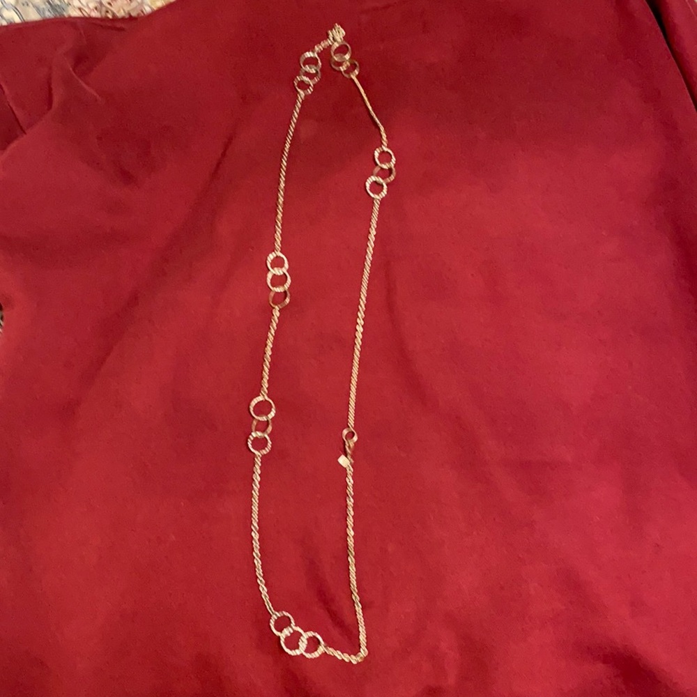 Gorgeous silver loop necklace